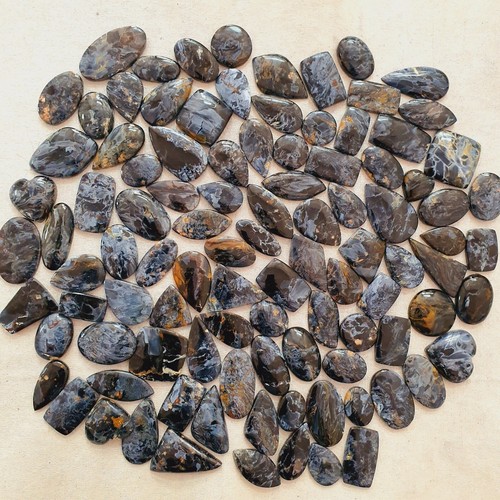 Pietersita natural cabujón envoltura de alambre suelto piedras preciosas para suministro de collar - Imagen 5 de 7