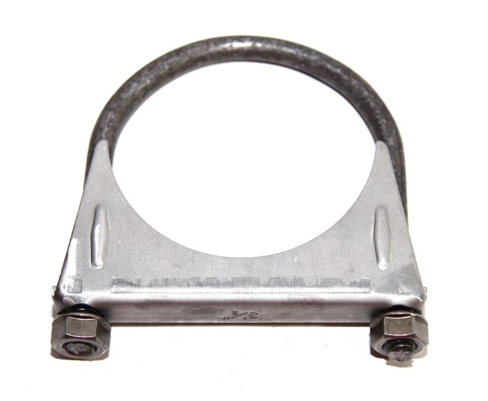 2 piezas para universal 3.5" 3 1/2" O.D. suspensión de escape silenciador abrazadera de perno en U acero dulce Foto 3 de 4