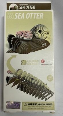 Eugy Dodoland SEA OTTER 3D Cardboard Model Kit No. 60 NEW in Box