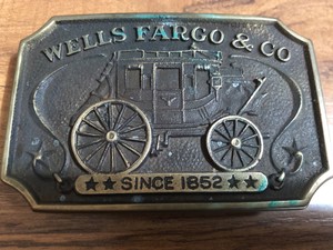 wells fargo belt buckle 1852