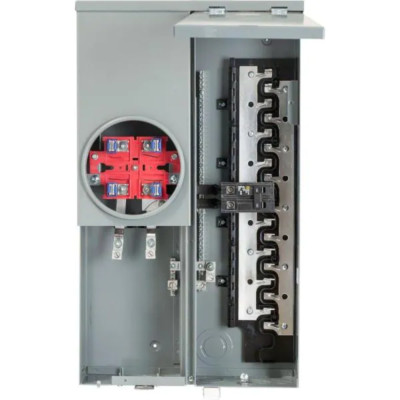 100 Amp Outdoor Main Breaker Ring Type 16 Space 24 Circuit Overhead Underground