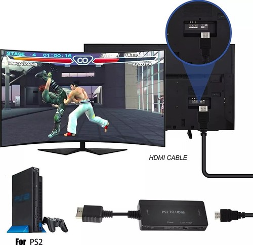 Convertidor PS2 a HDMI 1080P Monitor HDTV Adaptador de Video para PlayStation 1/2/3 - Imagen 5 de 10