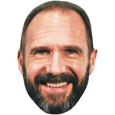 Ralph Fiennes Beard Celebrity Mask, Flat Card Face
