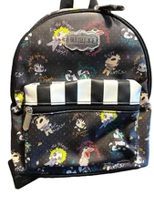 Beetlejuice All Over Print Mini Backpack Bioworld. NWT