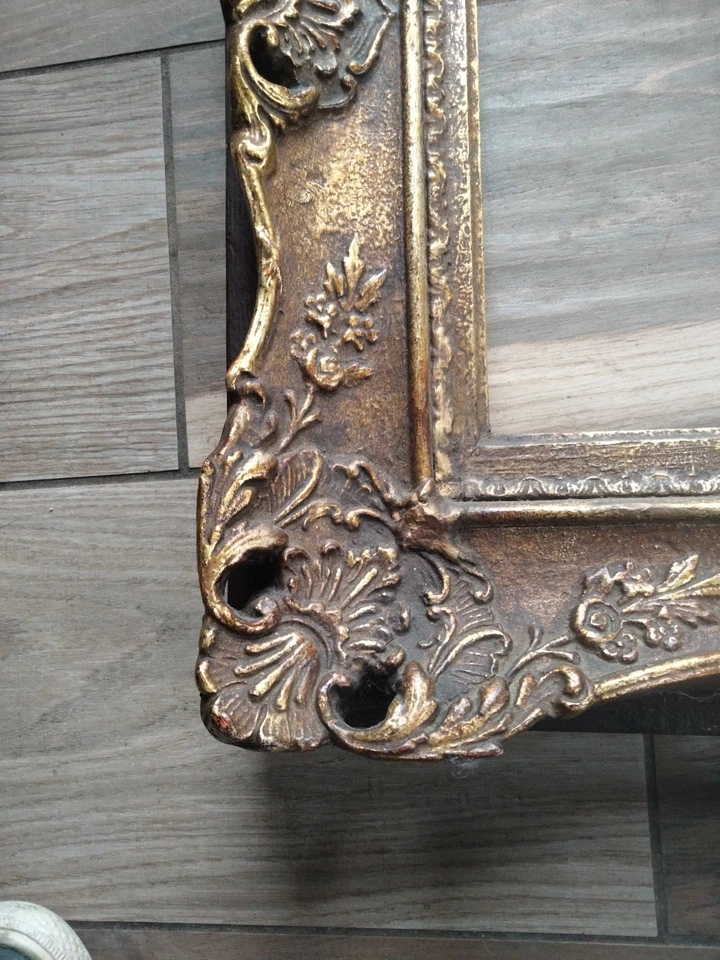 CADRE XIXè SCULPTÉ BOIS STUC LOUIS XV ORIGINAL FRENCH FRAME 66x55 cm - Photo 2/4