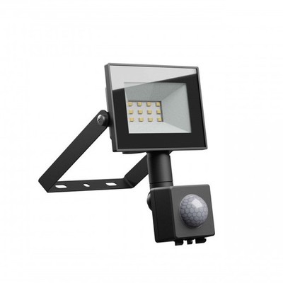 Spectrum LED Fluter Noctis Lux 4 Schwarz IP44 10W kaltweiß 6000K Sensor Bewegung