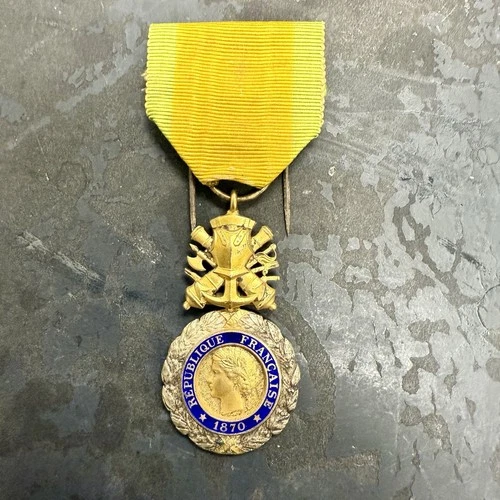 Original WW1 French 3rd Republic Military Medal Of Merit Sterling