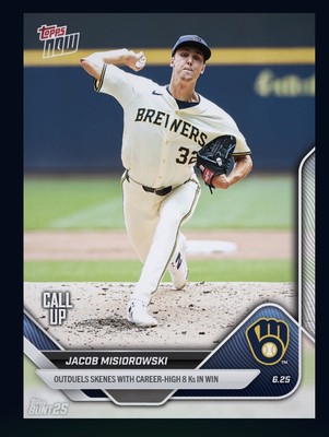 2025 TOPPS NOW-Outduels Skenes In Win Rookie-JACOB MISIOROWSKI (Bunt DigitalCard