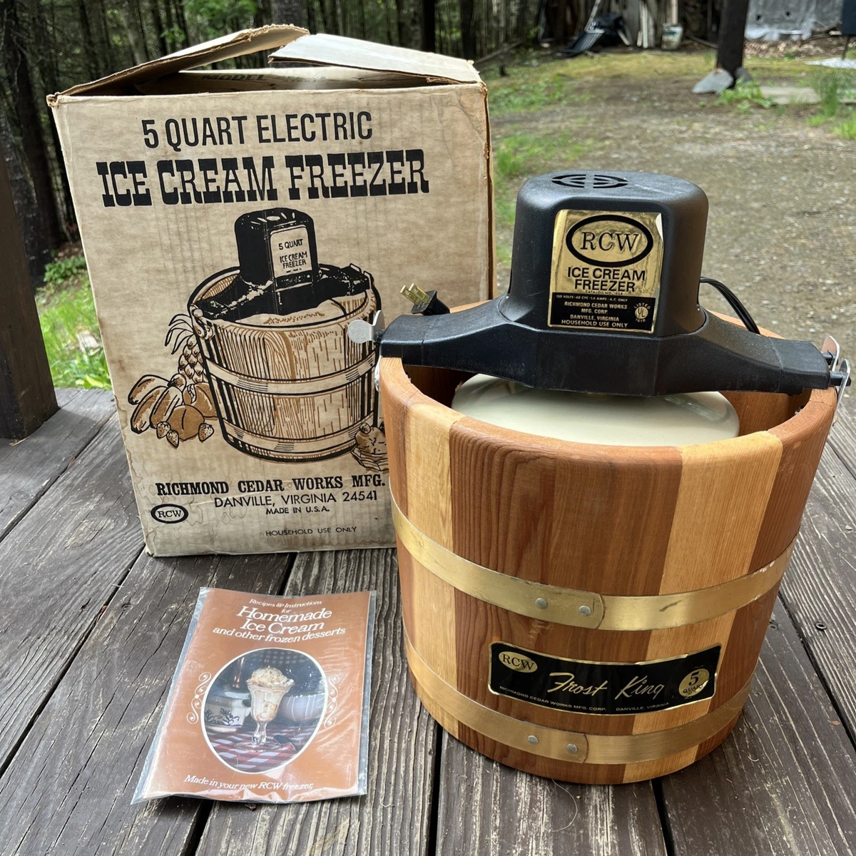 冷凍庫　アイス　Ｃ４Ｎ17 Richmond Cedar Works Ice Cream & Frozen Yoghurt Makers for sale | eBay