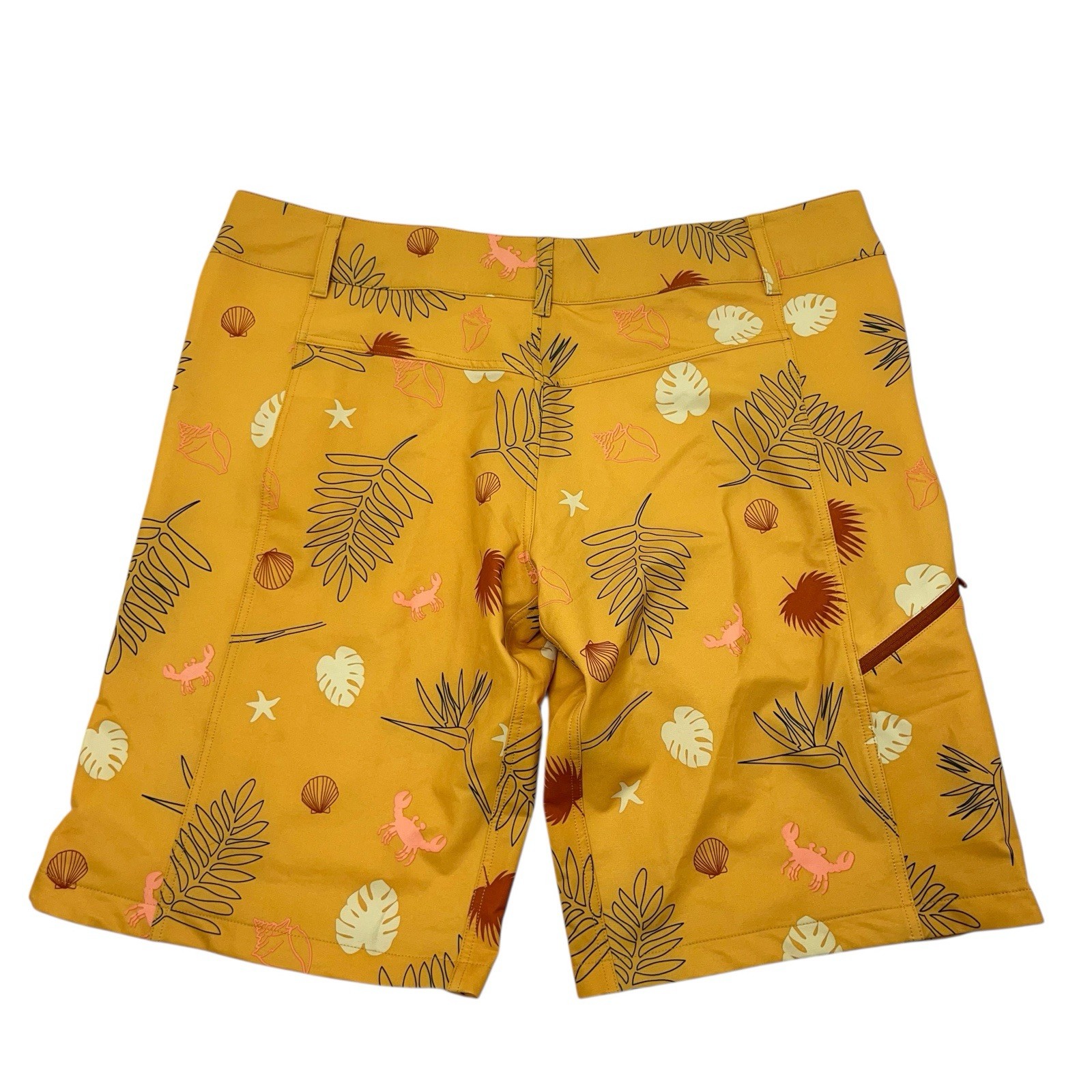Wild Rye Shorts Women Size 18 Kaweah Mountain bike Yellow Crab Shells