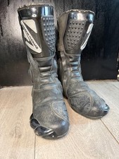 Frank Thomas Motorcycle Boots Black Leather Size UK 8 EU 42 Used
