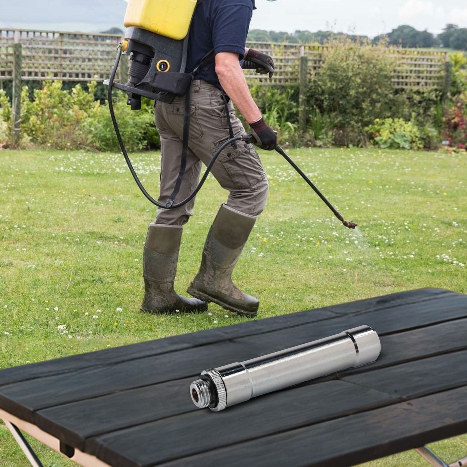 Garden Sprayer Handle with Comfortable Grip 10 3x1 4x1 7cm Stainless Steel