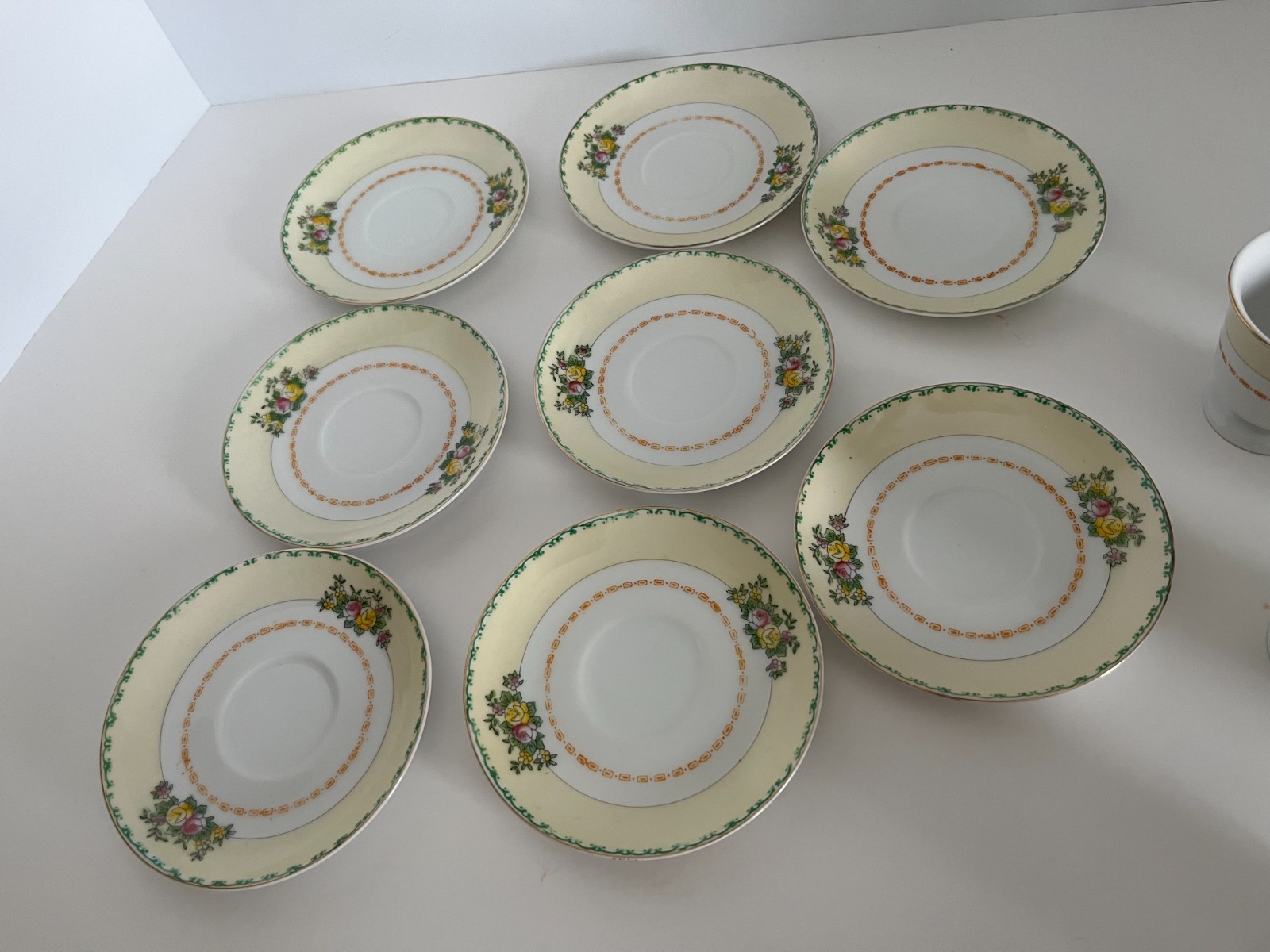 Vintage Porcelain Mini Tea Cups & Saucers JAPAN Set of 8
