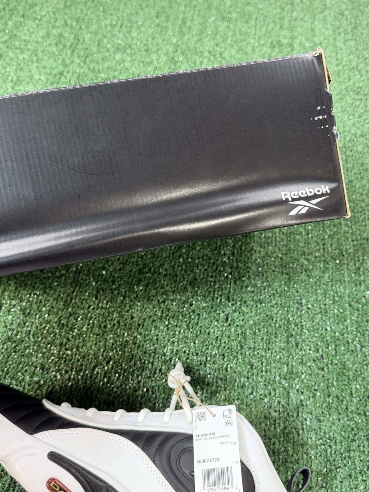 2024 Reebok The Answer III 3 White Black 100074722 Allen Iverson Mens US Size 10