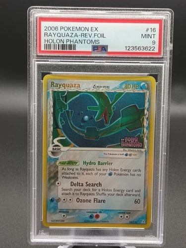 Rayquaza - (Delta Species) 16/110 Holon Phantoms Reverse Holo PSA Grade 9 MINT