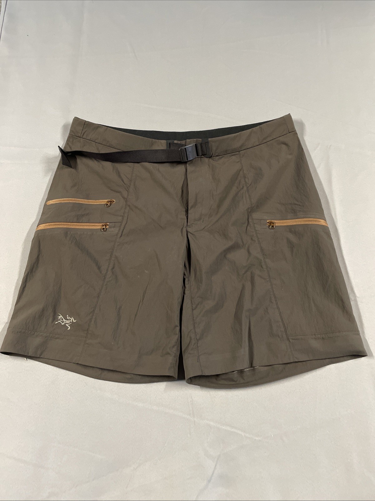 ARC'TERYX Arcteryx Uomo 38 Pantaloncini Cargo Verde Oliva Cerniere Cintura Regolabile Estate 630599