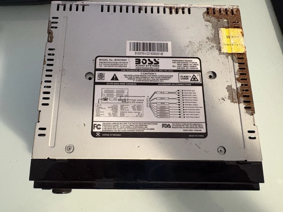 BOSS BV9378NV CAR 2 DIN 6.2" TOUCHSCREEN DVD CD PLAYER GPS NAVIGATION BLUETOOTH - Image 3 of 4