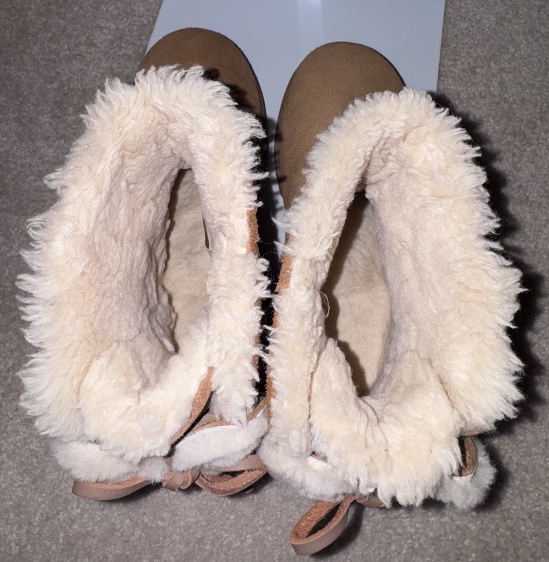 UGG Short Shearling Bow Mini Shearling Boots in C… - image 8
