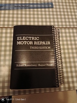 Electric Motor Repair by Robert Rosenberg (1987, Spiral) Rare HTF Very Good