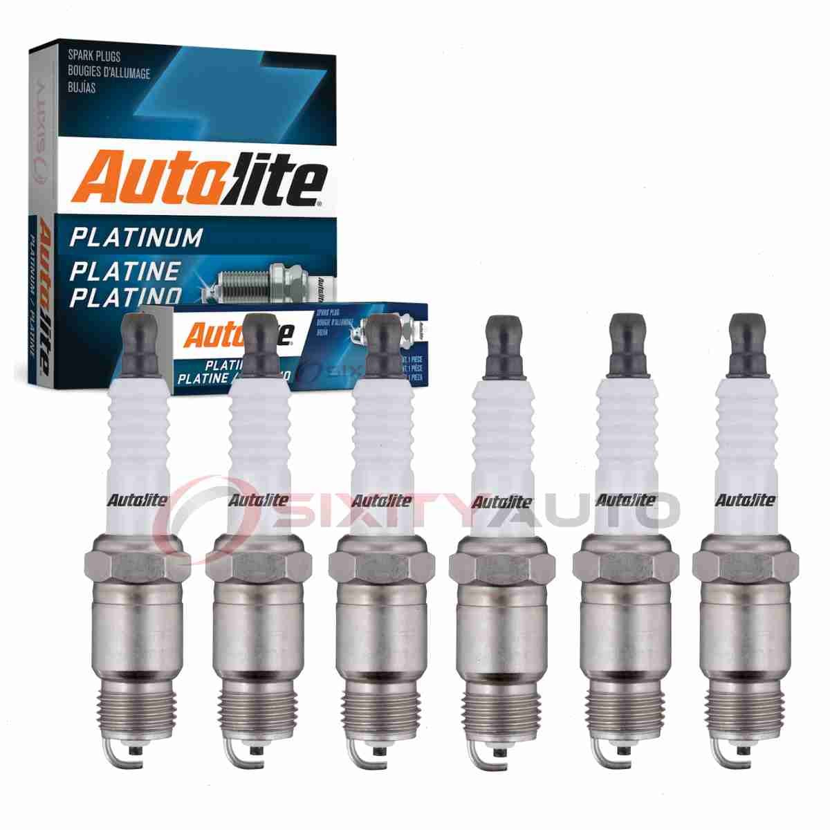 6 pc Autolite Platinum Spark Plugs for 1985-1986 Chevrolet C10 4.3L V6 os