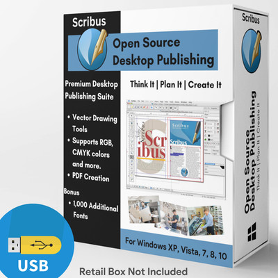 Scribus Desktop Publisher Professional Publishing Print Design Software USB