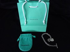 Tiffany & Co Return to Heart Tag Diamond Toggle Bracelet 71/4" Silver 925