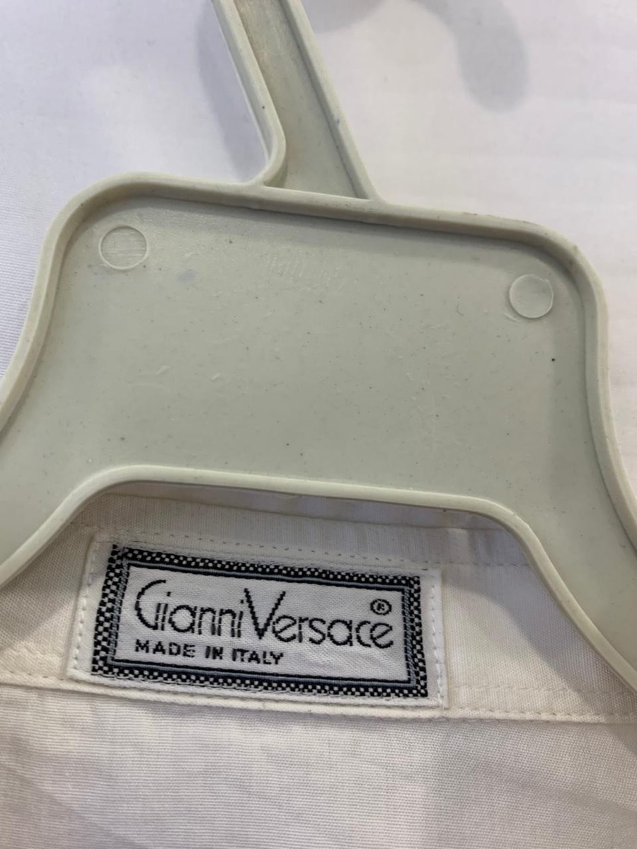 Vintag 90s Gianni Versace White Shirt Made in Italy ALIAS SpA