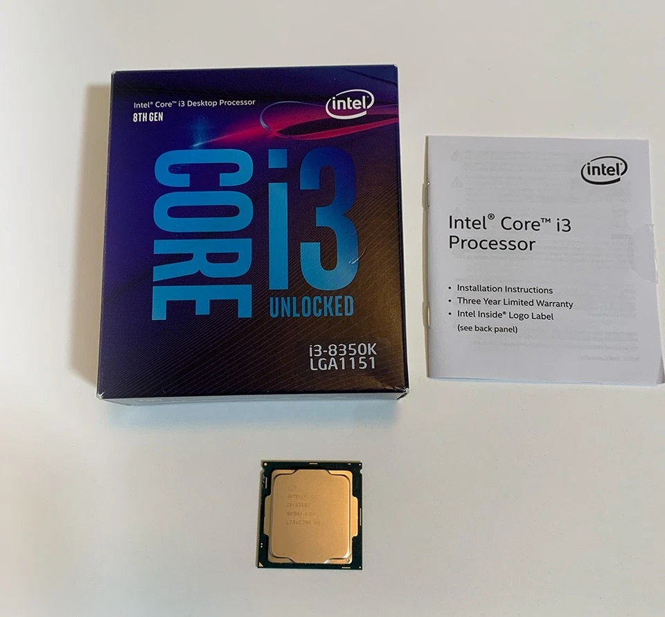 Intel Core I3-8350K 4.00GHz Quad-Core CPU Processor LGA1151 Socket - Image 2 of 3