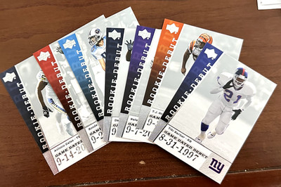 2006 Upper Deck Rookie Debut Football Card - Game Dated Debut Insert -Pick