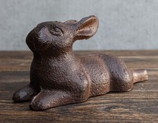 Ebros Gift Cast Iron Whimsical Bunny Rabbit L...