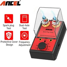 ANCEL Spark Plug Tester Ignition Dual Hole Detector 0-6000RPM Adjustable Analyze