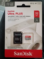 SanDisk Ultra PLUS microSDHC UHS-I Class 10 High Speed 32GB Memory Card