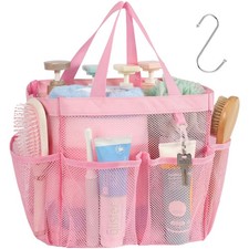 Mesh Shower Caddy Portable, Upgrade Deeper 7 Pockets Shower Bag Basket Tote f...