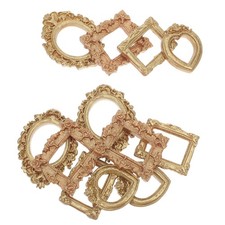 12Pcs Vintage Mini Resin Frames Gold Small Picture Frames for Crafts