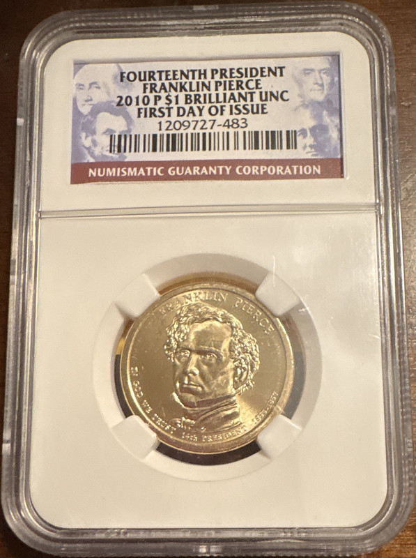 2010-P Franklin Pierce Presidential $1 Proof NGC P1 Uncirculated Philadelphia