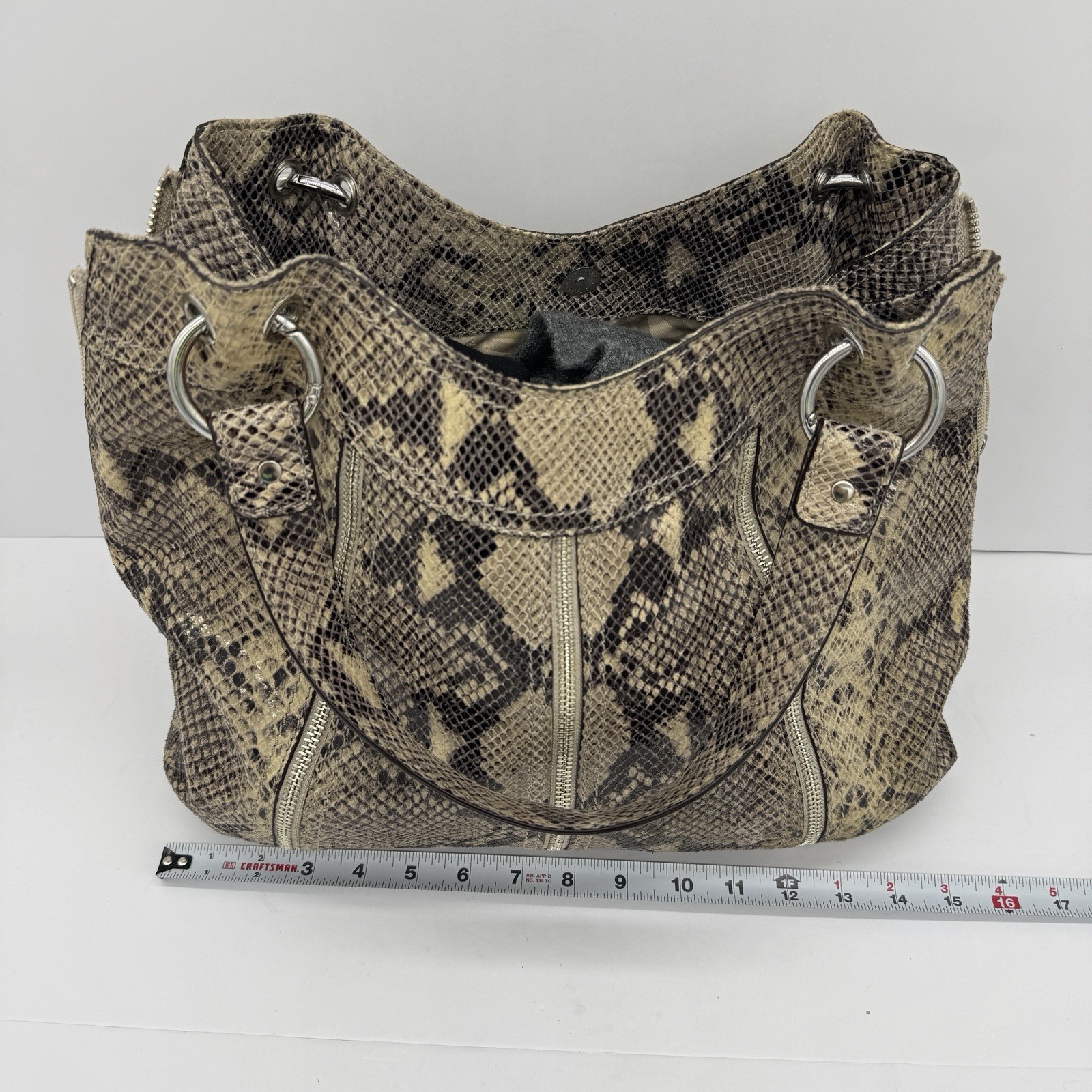 MICHAEL KORS Y2K Python Snakeskin Leather Satchel… - image 21