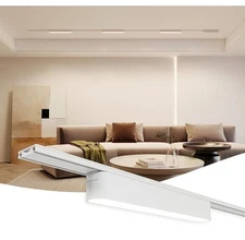 6.6FT Track Lighting with 3 x 4000K Floodlights Kit, Ultra-Thin Magnetic Trac…