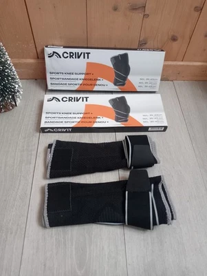 Paire de Genouillères Compression CRIVIT Sport Knee Support+ M/L 39-43 cm - Photo 1/4