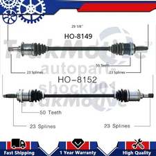 2 Rear TrakMotive CV Axle Shaft CV Joint For Honda CR-V 4WD 2.0L 1997
