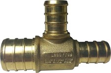 10 PCS 1 Inch x 3/4 Inch x 3/4 Inch Pex Reducing Tee B Crimp 25-1-7=10X