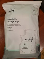 New Motif Medical Breast Milk Storage 8oz Bags, 90 Count, BPA-Free     7end
