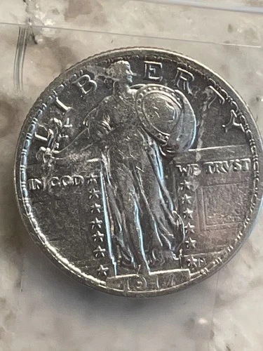 1917 Type 2 Standing Liberty 90% silver Quarter EXTRA Fine #34