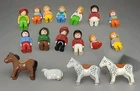 VTG Lot of Playmobil 123 Figures & Farm Animals (Lot of 13 Figs, 4 Animals)