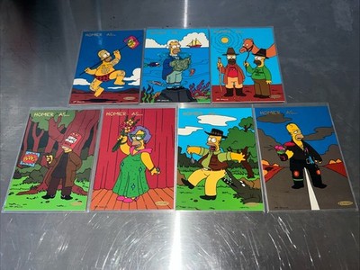 THE SIMPSONS DOWN UNDER (Tempo 1996) Complete HOMER AS... Chase Card Set HA1-HA7