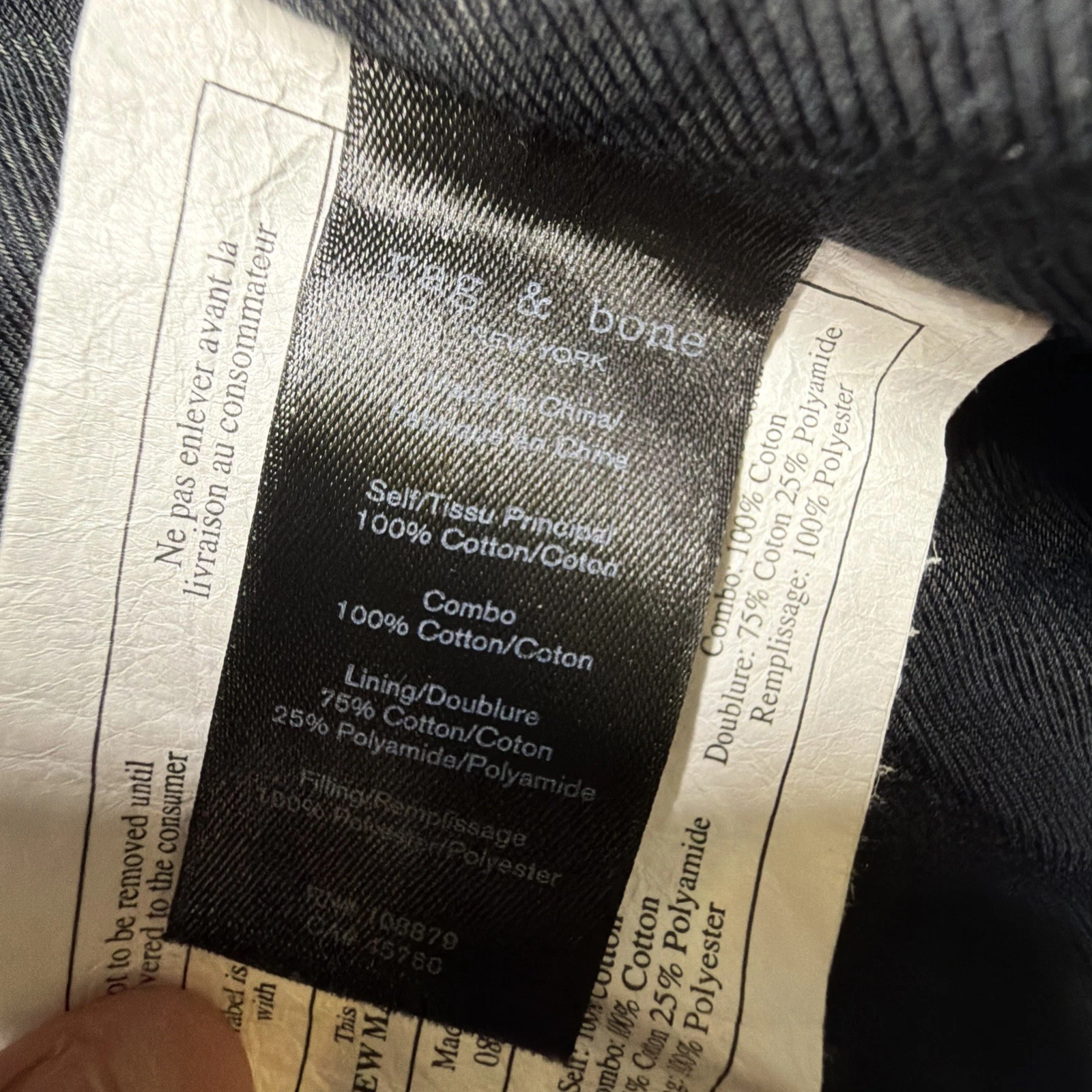 Rag & Bone Shacket Black Watch Plaid Insulated Medium Flannel Corduroy Collar - product detail image 4