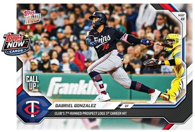 2026 Topps Now MLB #230 Gabriel Gonzalez RC Minnesota Twins - PRESALE