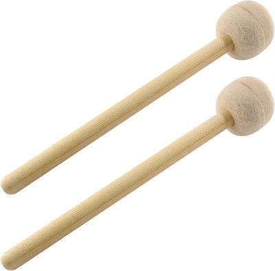 2 Pcs Drum Mallet 13.22 Inches Length, Wool Felt Drum Stick, Anti-Slip