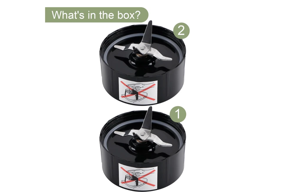 Magic Bullet Cross Blade Replacement, Black, Blender Parts, 2-Pack, MB1001 Serie - Image 3 of 4