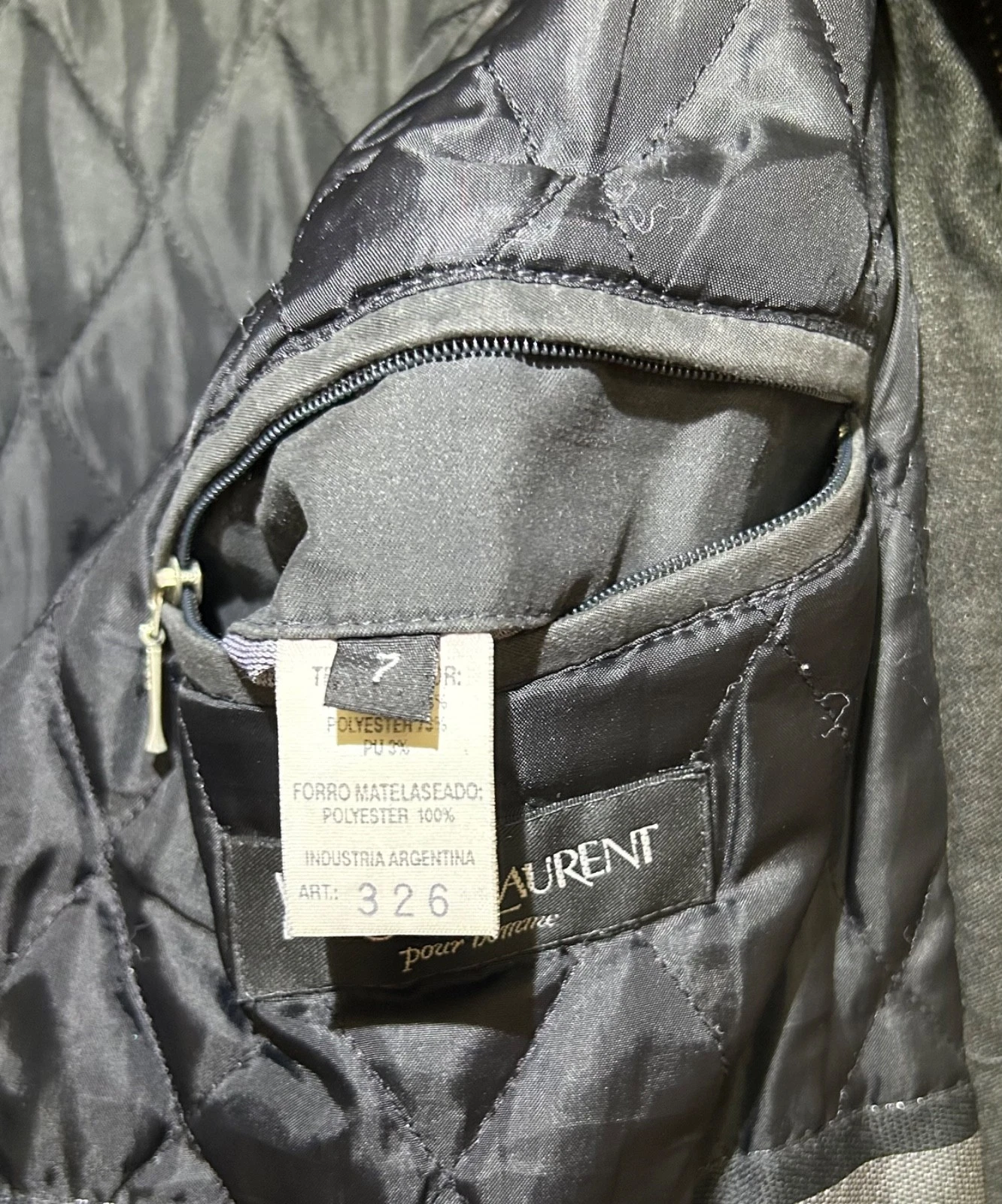 RARE Vintage YSL Yves Saint Laurent Pour Homme Jacket Mens Size M Fits L-XL Blac image 9