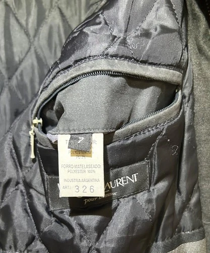 RARE Vintage YSL Yves Saint Laurent Pour Homme Jacket Mens Size M Fits L-XL Blac image 9